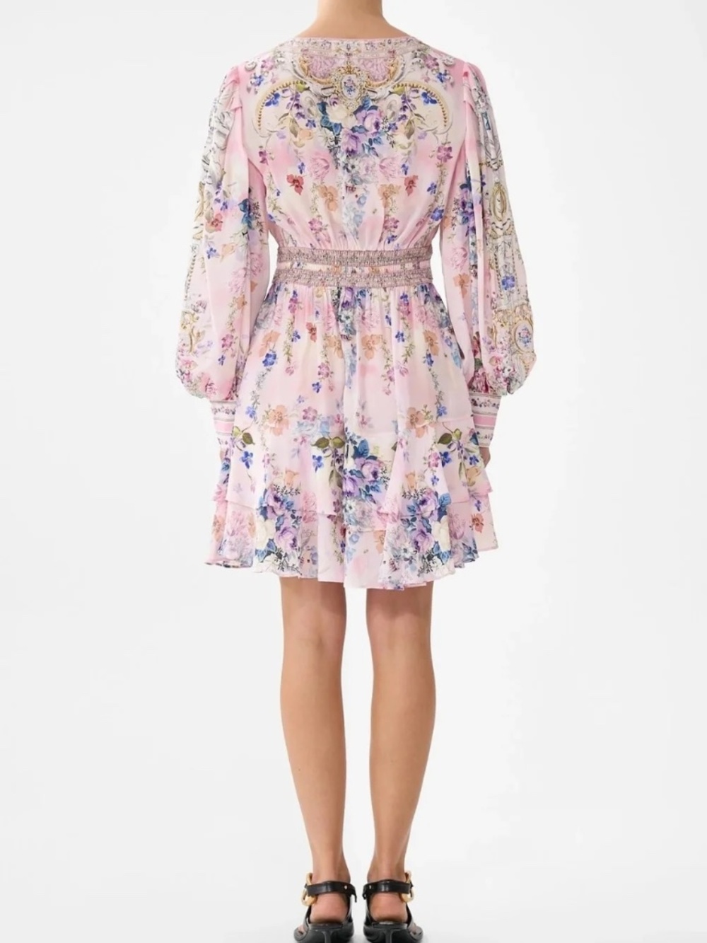 NWT Camilla Palatial Pastels Button-Front Frill Dress - Picture 6 of 8
